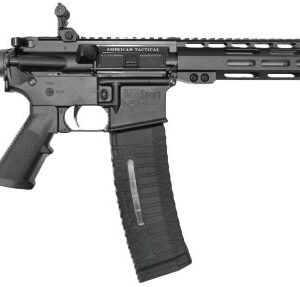 Modern semi-automatic rifle isolated on white background