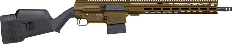 Tan precision rifle with adjustable stock
