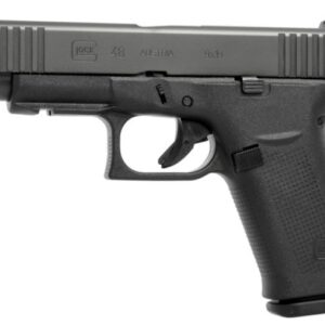 Black Glock 48 semi-automatic pistol side view