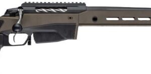 Modern bolt-action precision rifle on white background