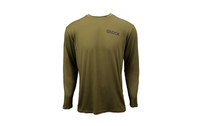 Olive green long-sleeve Glock logo shirt