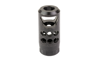 Cylindrical metal muzzle brake with multiple ports