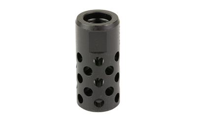 Black cylindrical metal component with side holes