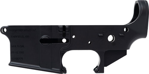 Black AR-15 lower receiver component