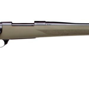 Bolt-action rifle on white background