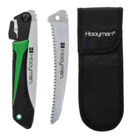 Hooyman folding hand saw with sheath and blade