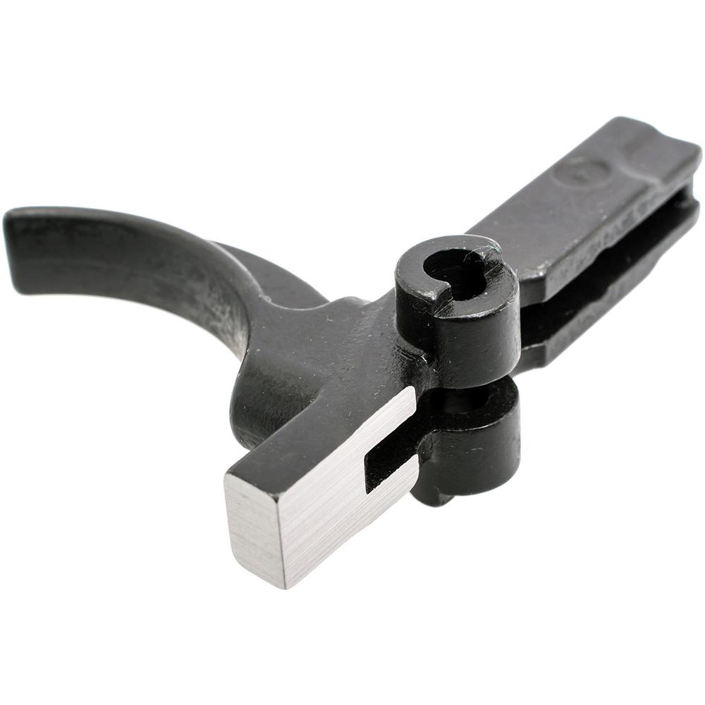 Black metal firearm trigger assembly component