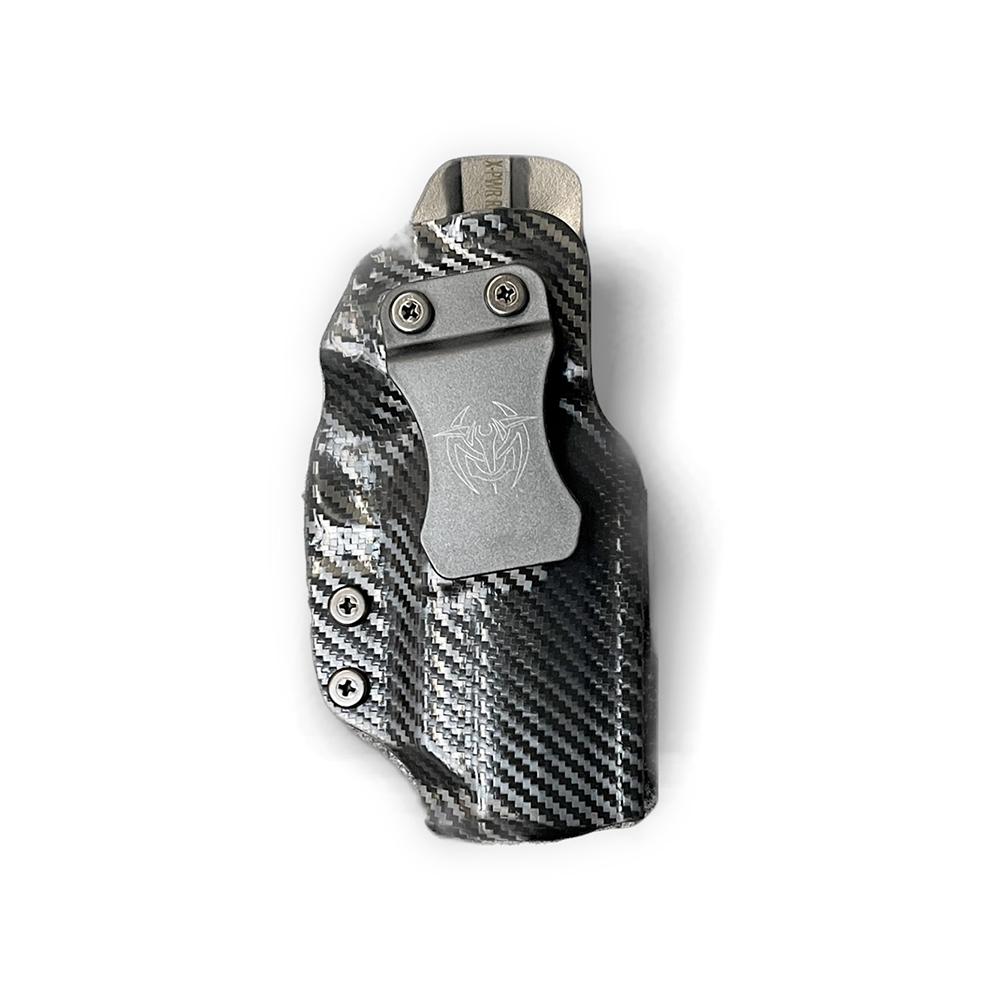Carbon fiber concealed carry pistol holster with clip