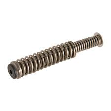 Metal compression spring isolated on white background