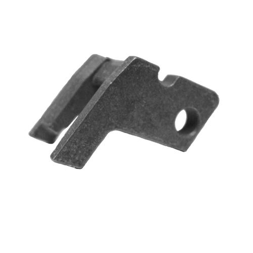 Small metal bracket with angled bend and hole