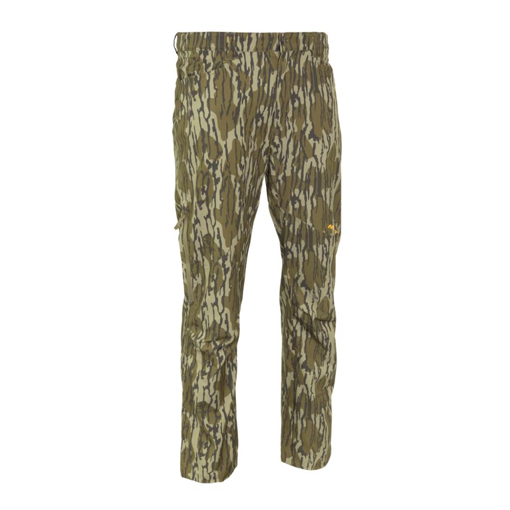 Camouflage cargo pants on white background