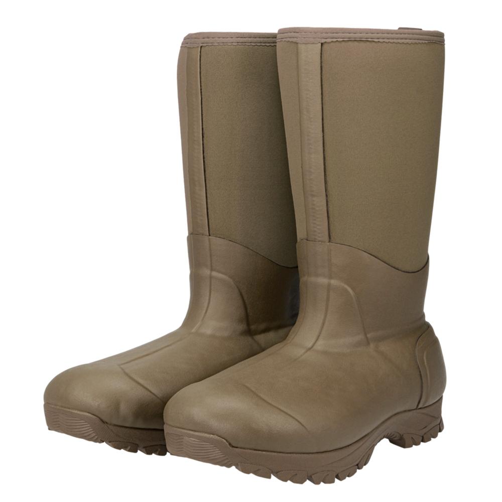 Pair of tan waterproof knee-high rubber boots