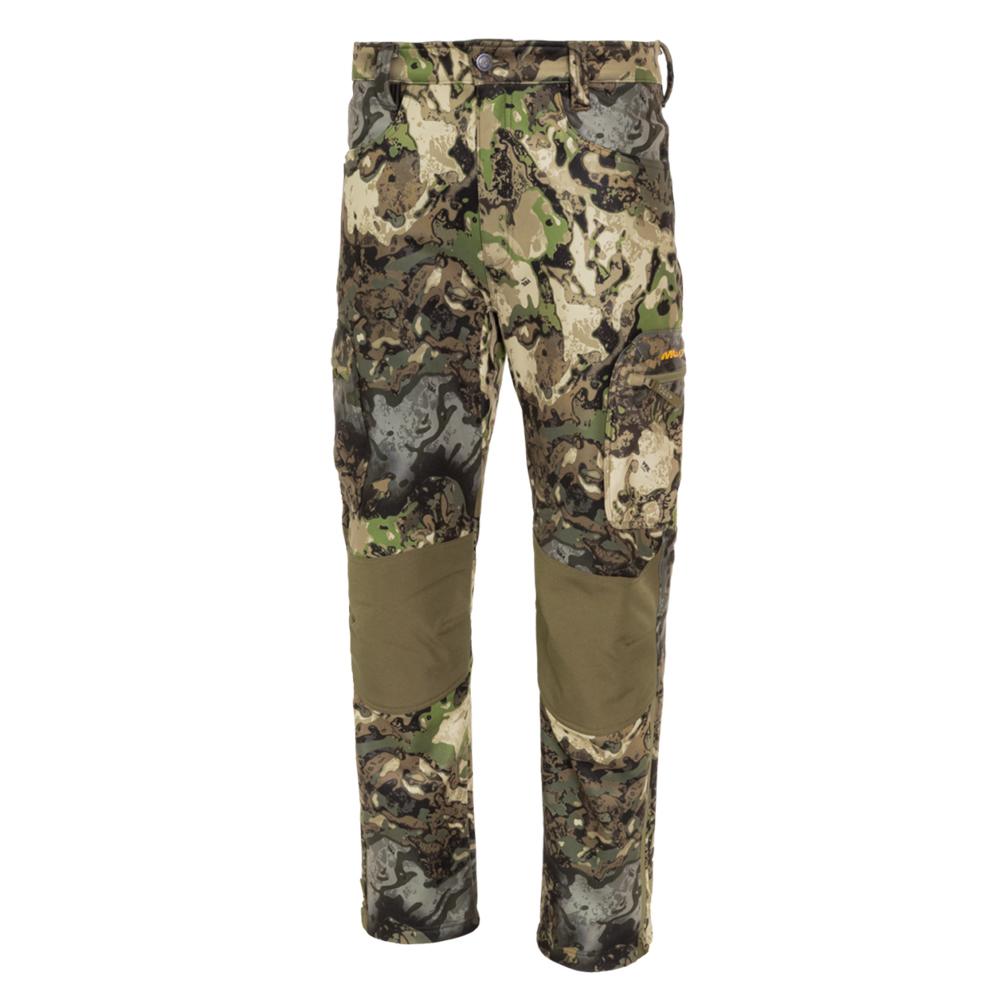Camouflage hunting pants with reinforced knee panels