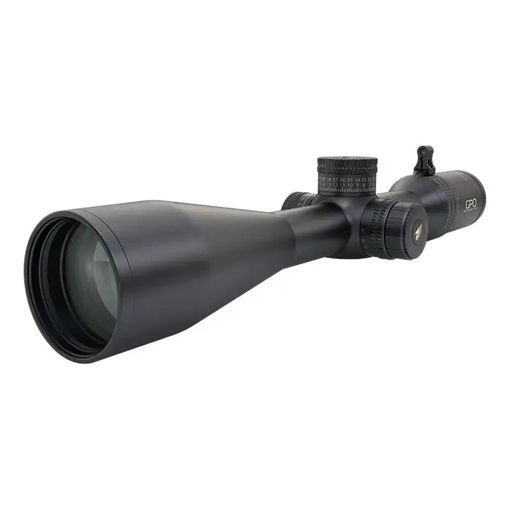 Black rifle scope isolated on white background