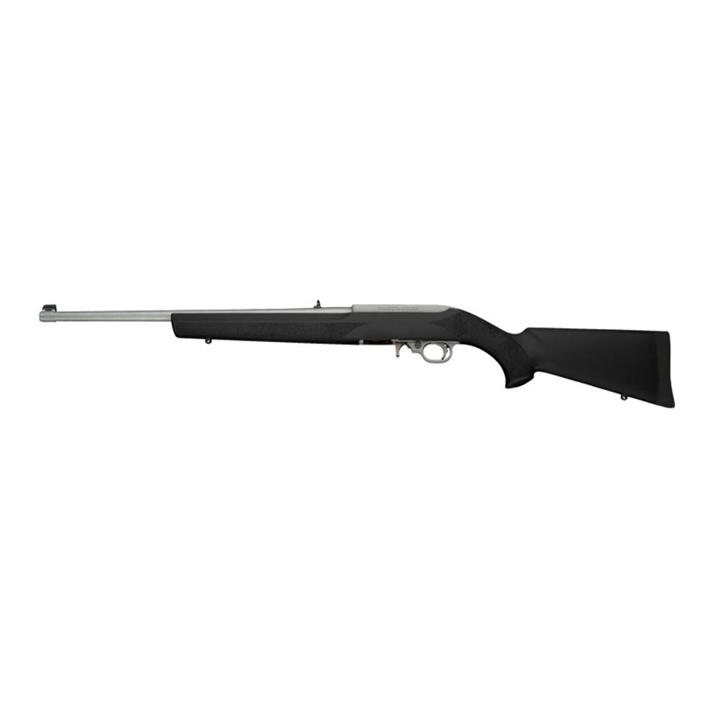Black and silver single-shot rifle on white background
