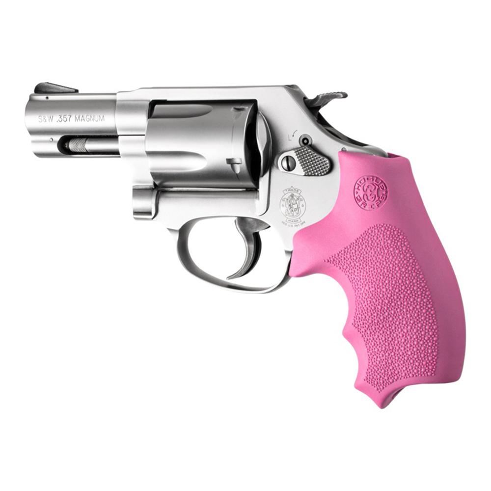 Silver revolver with pink grip