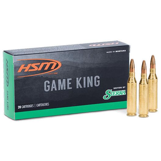 HSM Game King ammunition box and rifle cartridges