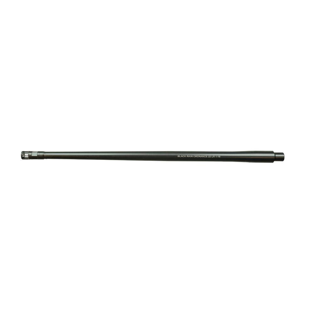 Black rifle barrel isolated on white background