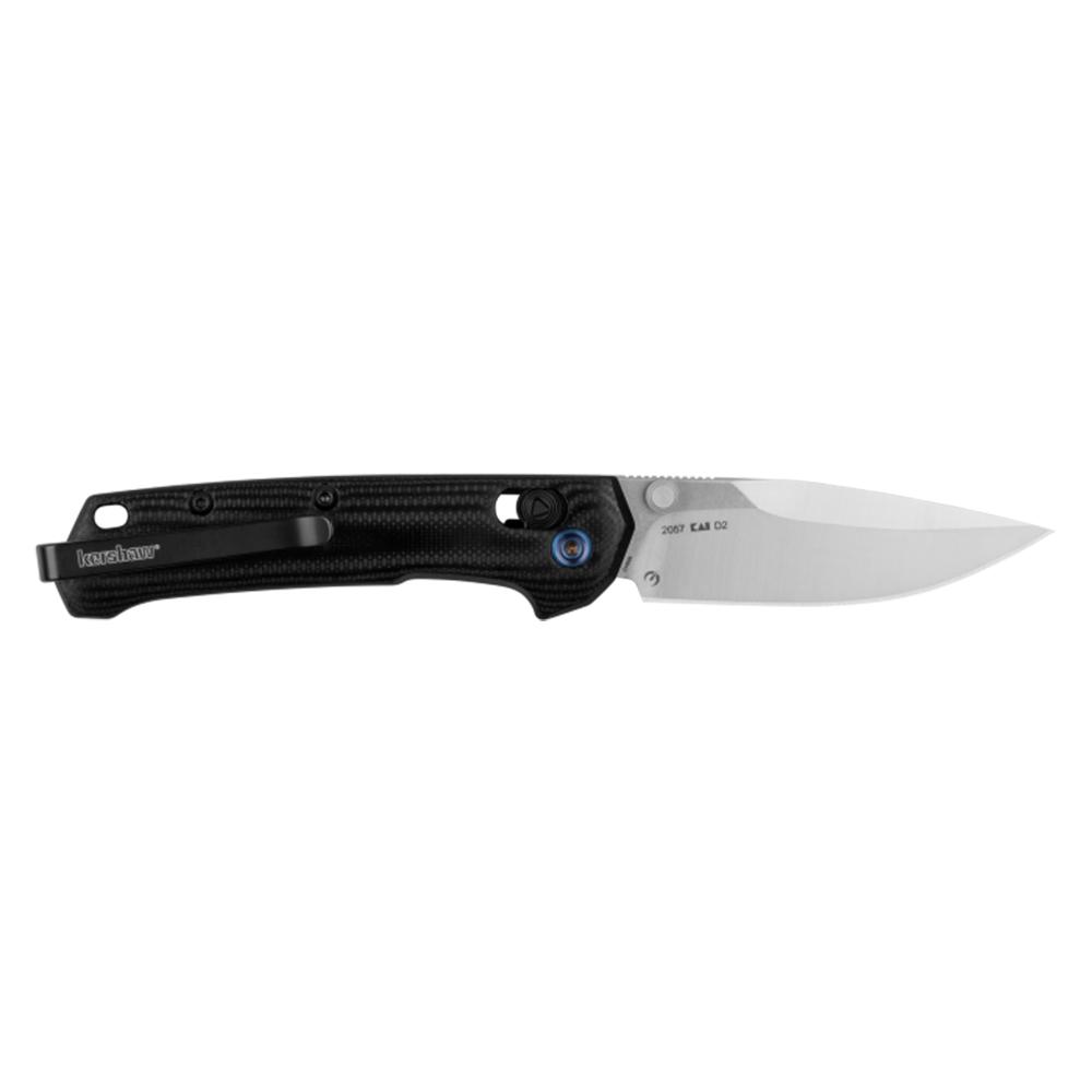 Black folding pocket knife with silver blade