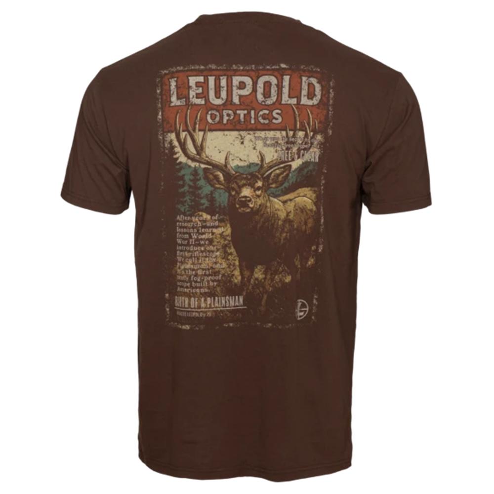 Brown Leupold Optics deer graphic T-shirt