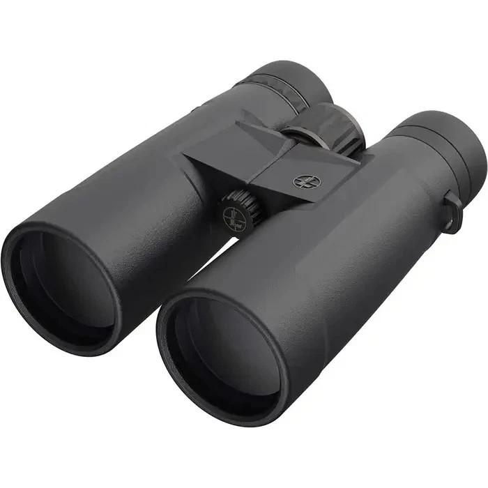 Black binoculars isolated on white background