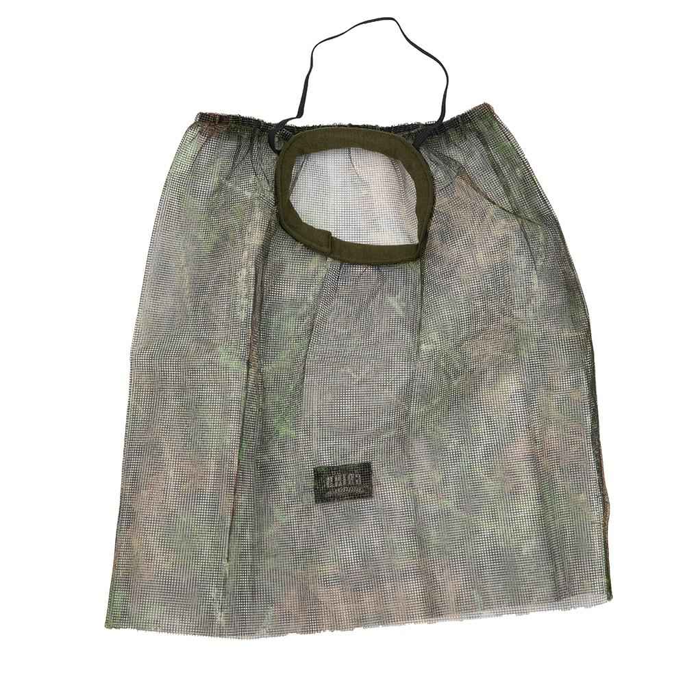 Camouflage mesh mosquito head net with face opening