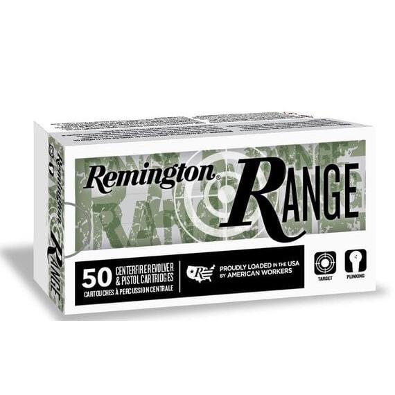 Remington Range 50-count pistol ammunition box