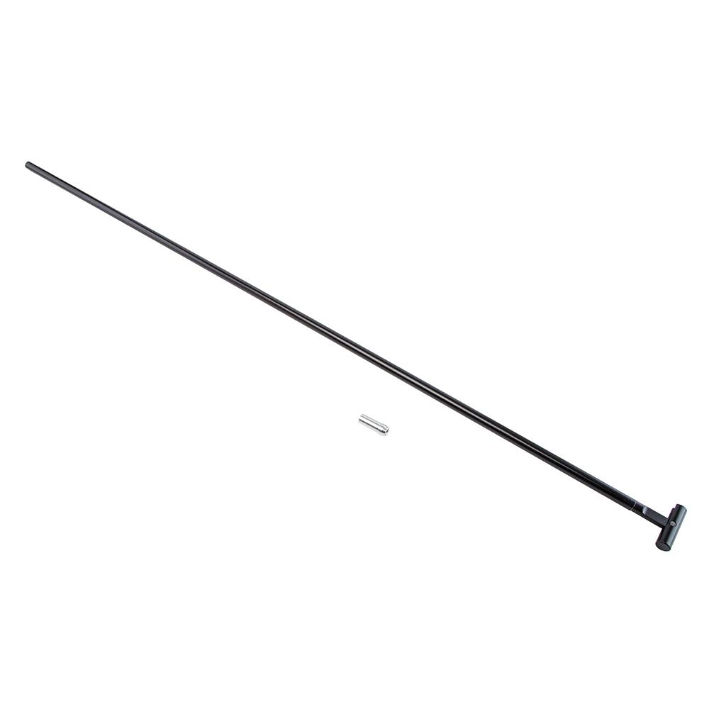 Long black T-handle metal rod tool