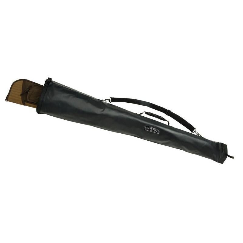 Black rifle carrying case with shoulder strap