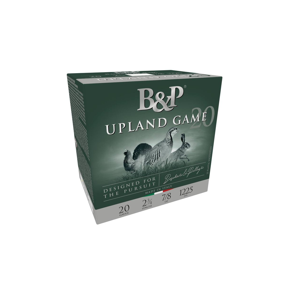 B&P Upland Game 20-gauge shotgun shells box