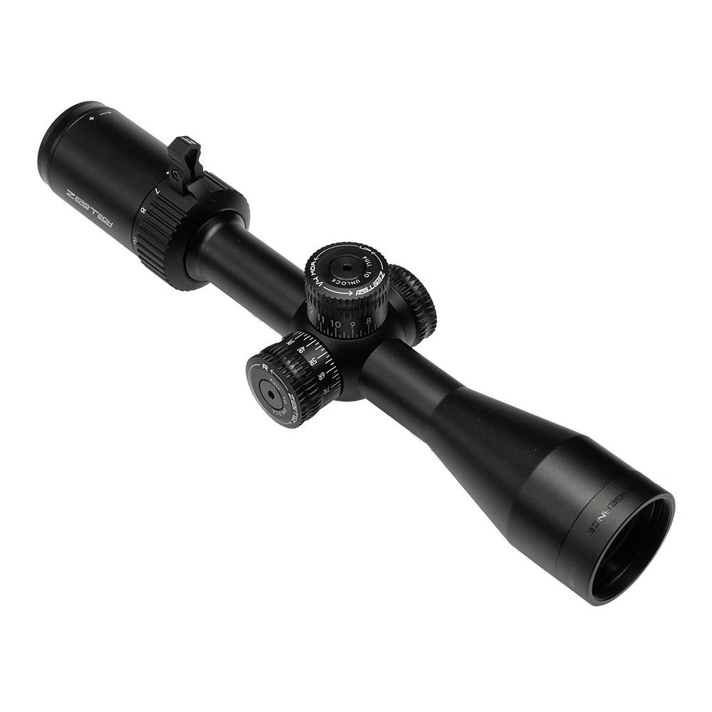 Black rifle scope isolated on white background