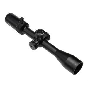 Black rifle scope isolated on white background