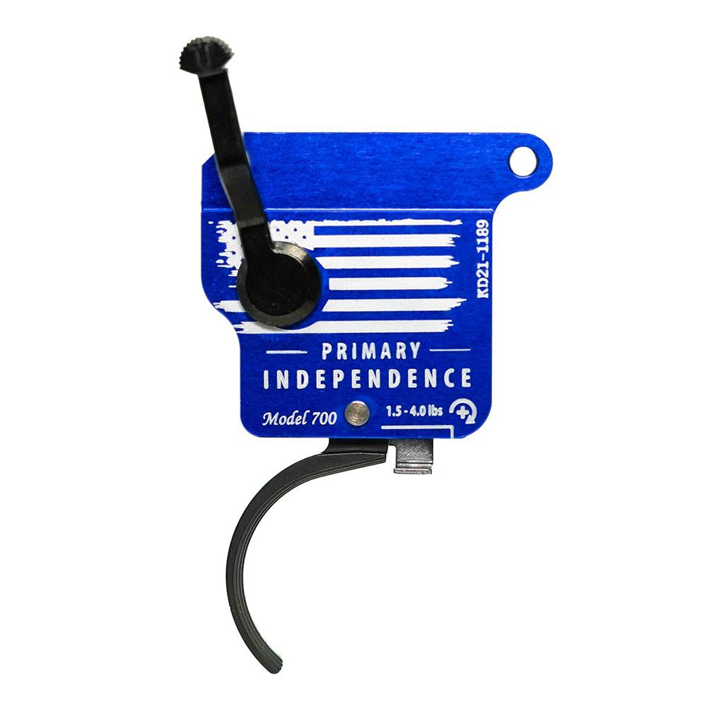 Blue aftermarket rifle trigger assembly component