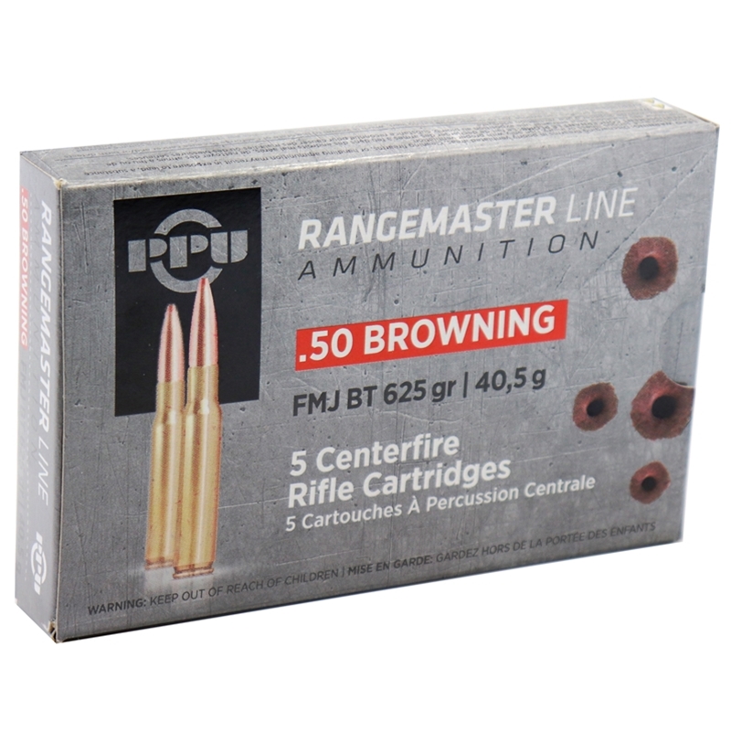 Box of .50 Browning rifle ammunition