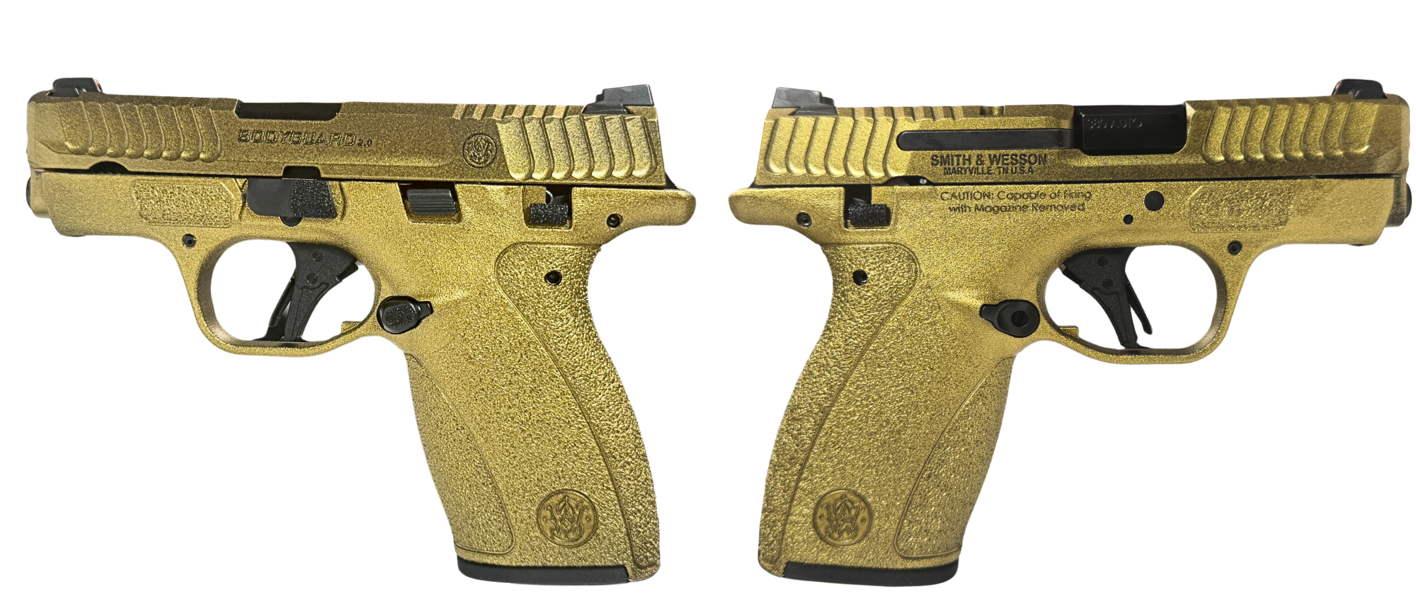 Gold Smith & Wesson Bodyguard .380 pistol