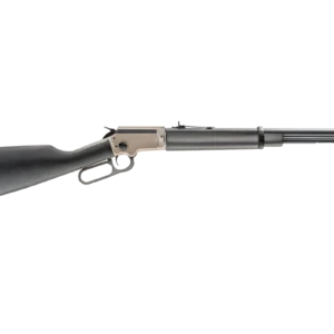 Lever-action rifle isolated on white background