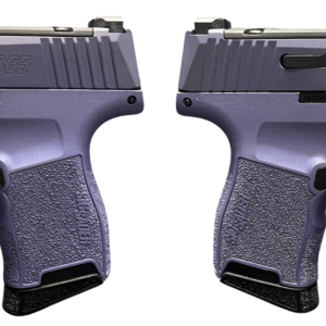 Purple Sig Sauer P365 handgun, side views