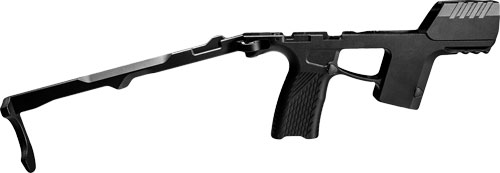 Black tactical firearm chassis frame