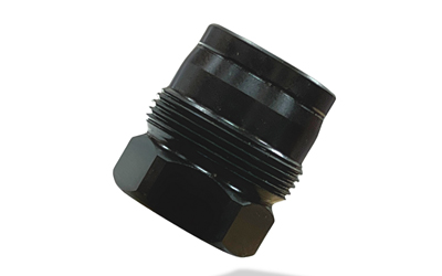 Black metal threaded pipe plug fitting