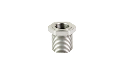 Stainless steel threaded pipe bushing with hex flange