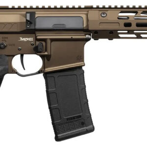 Compact AR-style pistol with stabilizing brace