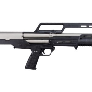 Bullpup-style shotgun with carry handle, side profile