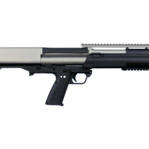 Compact bullpup shotgun isolated on white background