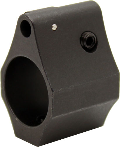 Black metal firearm front sight gas block