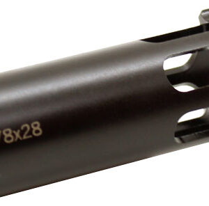 Black .578x28 threaded muzzle device