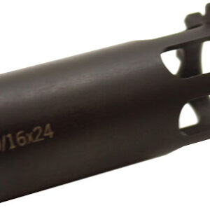 Metal firearm muzzle brake with side ports