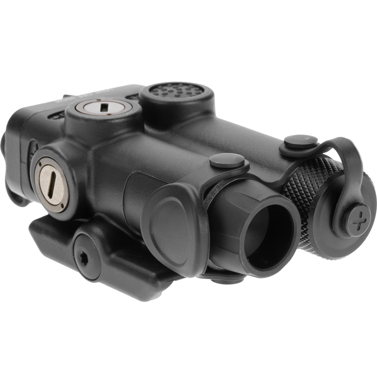 Black tactical laser sight device
