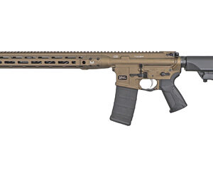 Tan AR-15 style semi-automatic rifle