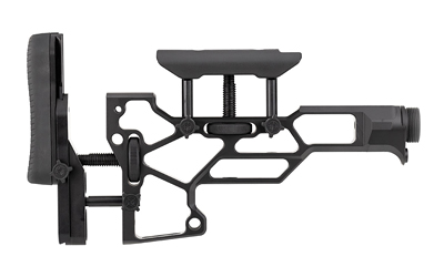 Adjustable black rifle stock with skeletonized frame