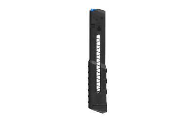 Black snap-off utility knife on white background